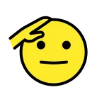 Saluting Face emoji on OpenMoji