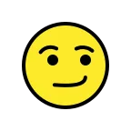 Smirk emoji on OpenMoji