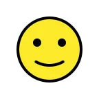 Emoji Cara sonriendo ligeramente en OpenMoji