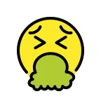 Face Vomiting emoji on OpenMoji