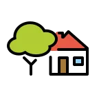 Emoji Casa con jardín en OpenMoji