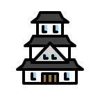 Emoji Castillo japonés en OpenMoji