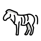 Emoji Cebra en OpenMoji