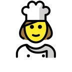 Emoji Chef mujer en OpenMoji