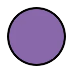Emoji Círculo morado en OpenMoji