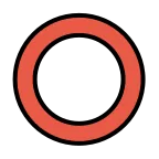 Hollow Red Circle emoji on OpenMoji