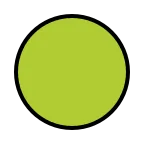 Emoji Círculo verde en OpenMoji