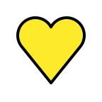 Emoji Corazón amarillo en OpenMoji