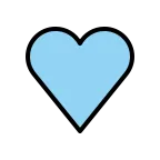 Light Blue Heart emoji on OpenMoji