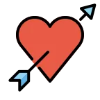Emoji Corazón con flecha en OpenMoji