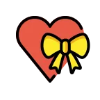 Emoji Corazón con lazo en OpenMoji