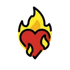 Heart on Fire emoji on OpenMoji