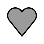 Grey Heart emoji on OpenMoji