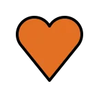 Emoji Corazón naranja en OpenMoji