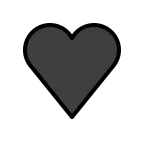 Emoji Corazón negro en OpenMoji