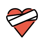 Emoji Corazón vendado en OpenMoji