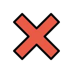 Cross Mark emoji on OpenMoji