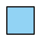 Emoji Cuadrado azul en OpenMoji