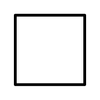 Emoji Cuadrado blanco grande en OpenMoji