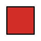 Emoji Cuadrado rojo en OpenMoji