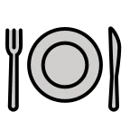 Fork and Knife with Plate emoji on OpenMoji