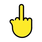 Emoji Dedo corazón hacia arriba en OpenMoji
