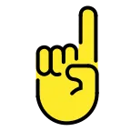 Emoji Dedo índice hacia arriba en OpenMoji
