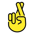Emoji Dedos cruzados en OpenMoji