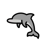 Emoji Delfín en OpenMoji