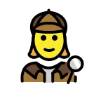 Emoji Detective mujer en OpenMoji