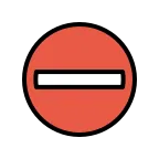 Emoji Dirección prohibida en OpenMoji