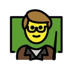 Emoji Docente hombre en OpenMoji