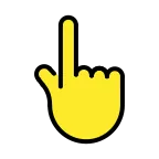 Emoji Dorso de mano con índice hacia arriba en OpenMoji