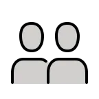 Emoji Dos siluetas de bustos en OpenMoji