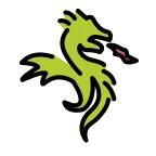 Emoji Dragón en OpenMoji