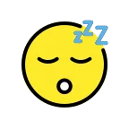 Sleeping Face emoji on OpenMoji