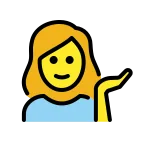 Woman Tipping Hand emoji on OpenMoji