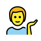 Man Tipping Hand emoji on OpenMoji