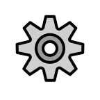 Gear emoji on OpenMoji