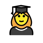 Emoji Estudiante mujer en OpenMoji