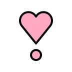 Emoji Exclamación de corazón en OpenMoji