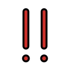 Emoji Exclamación doble en OpenMoji
