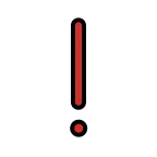Emoji Exclamación roja en OpenMoji