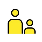 Emoji Familia: adulto, niño en OpenMoji