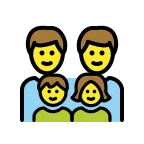 Family: Man, Man, Girl, Boy emoji on OpenMoji
