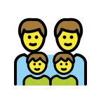 Family: Man, Man, Boy, Boy emoji on OpenMoji