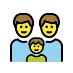 Family: Man, Man, Boy emoji on OpenMoji