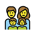 Emoji Familia: hombre, mujer, niña, niño en OpenMoji