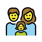 Emoji Familia: hombre, mujer, niña en OpenMoji
