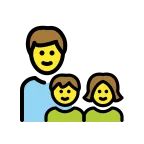 Emoji Familia: hombre, niña, niño en OpenMoji